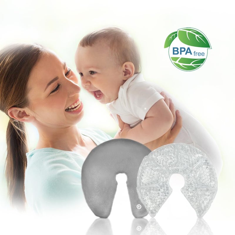 CONBELLA Breast Ice Packs, Breast Therapy Pack for Engorgement Hot and Cold Breastfeeding Gel Pads for New Mom Essentials Reusable Gift for Relieve Clogged Ducts, Nipple Pain, Improve Milk Flow - Image 2